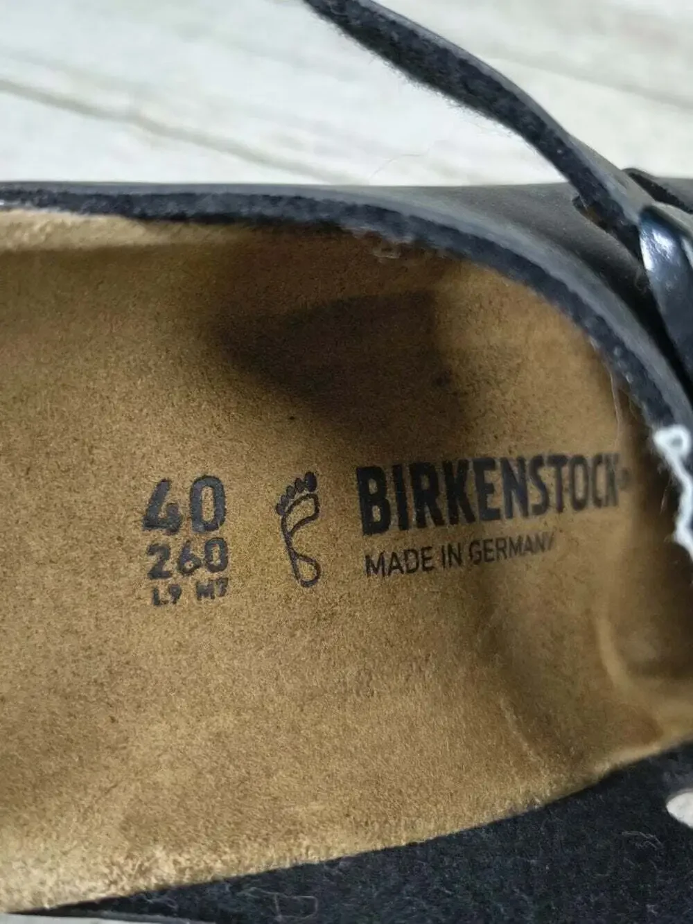 Birkenstock Arizona Black Birko-Flor Double Strap Sandals Shoes EU 40 L9 M7